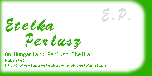 etelka perlusz business card